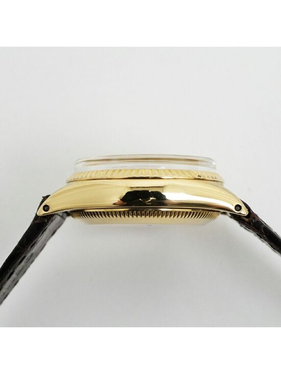 Rolex Datejust Silver Dial 18k Yellow Gold No 74 Vintage Watch Automatic Winding main image 6